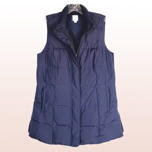J. Jill Down Puffer Vest Blue Size XS